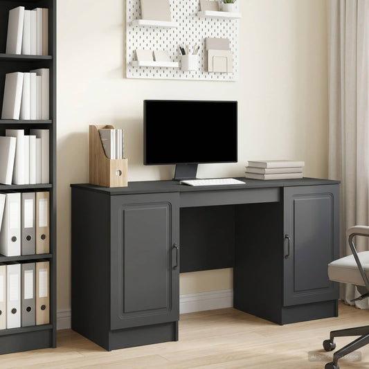 vidaXL Γραφείο Μαύρο 142,5 x 50 x 75 εκ. Επεξεργασμένο Ξύλο