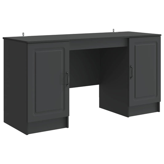 vidaXL Γραφείο Μαύρο 142,5 x 50 x 75 εκ. Επεξεργασμένο Ξύλο