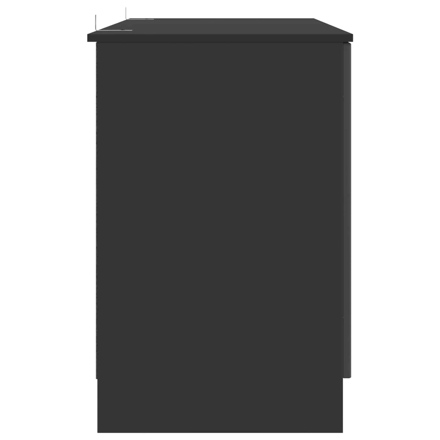 vidaXL Γραφείο με ράφι Μαύρο 142,5 x 50 x 75 εκ. Επεξεργασμένο Ξύλο