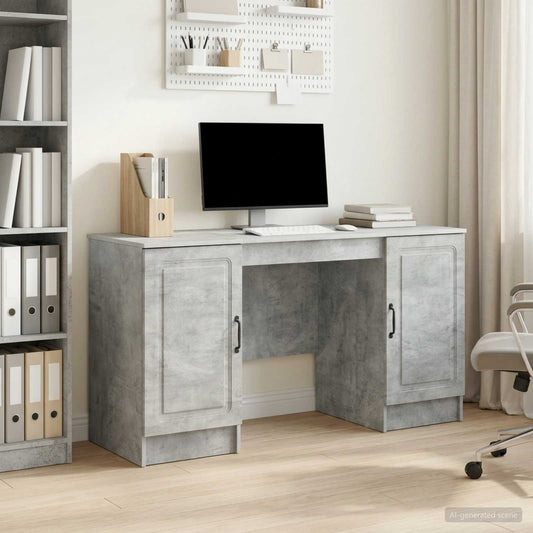 vidaXL Γραφείο Γκρι Σκυροδέματος 142,5 x 50 x 75 εκ.