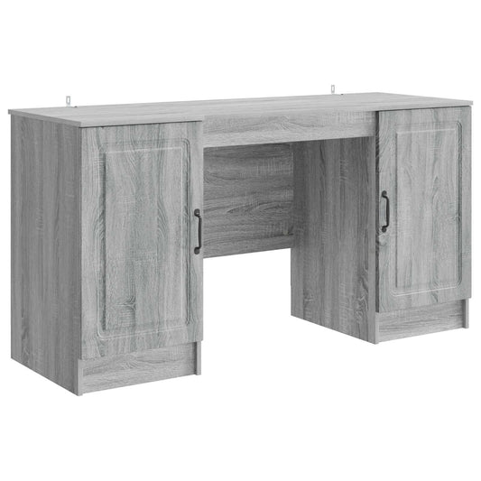 vidaXL Γραφείο Γκρι Sonoma 142,5 x 50 x 75 εκ. Επεξεργασμένο Ξύλο