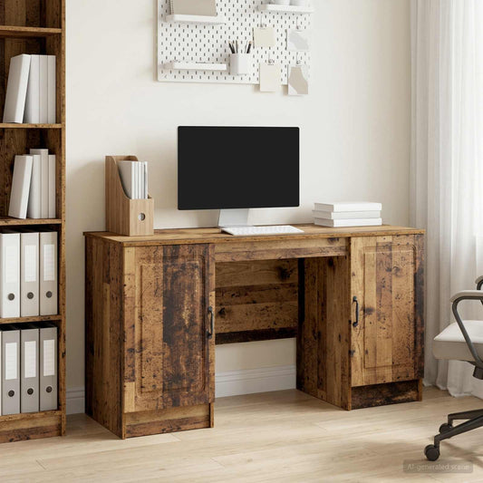 vidaXL Γραφείο Παλαιωμένο ξύλο 142,5 x 50 x 75 εκ. Επεξεργασμένο Ξύλο