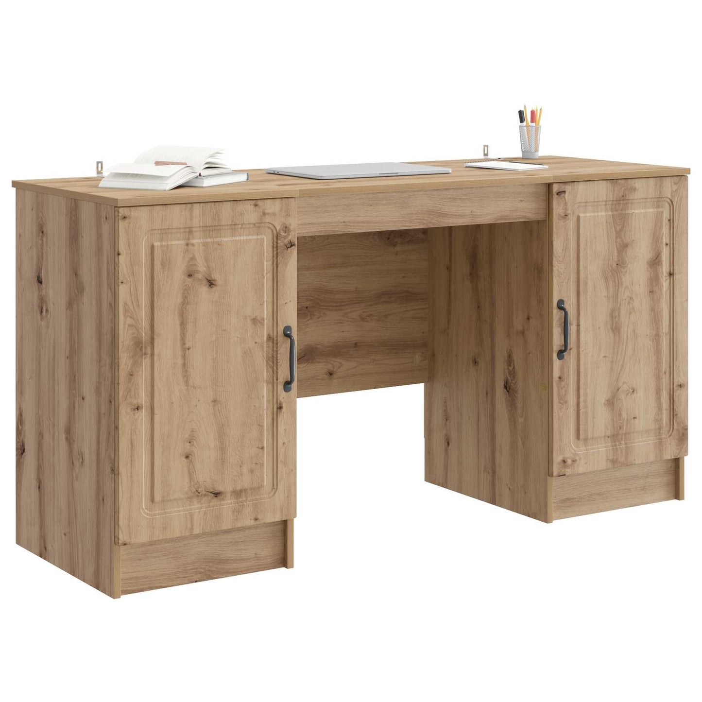 vidaXL Γραφείο Artisan Δρυς 142,5 x 50 x 75 εκ. Επεξεργασμένο Ξύλο