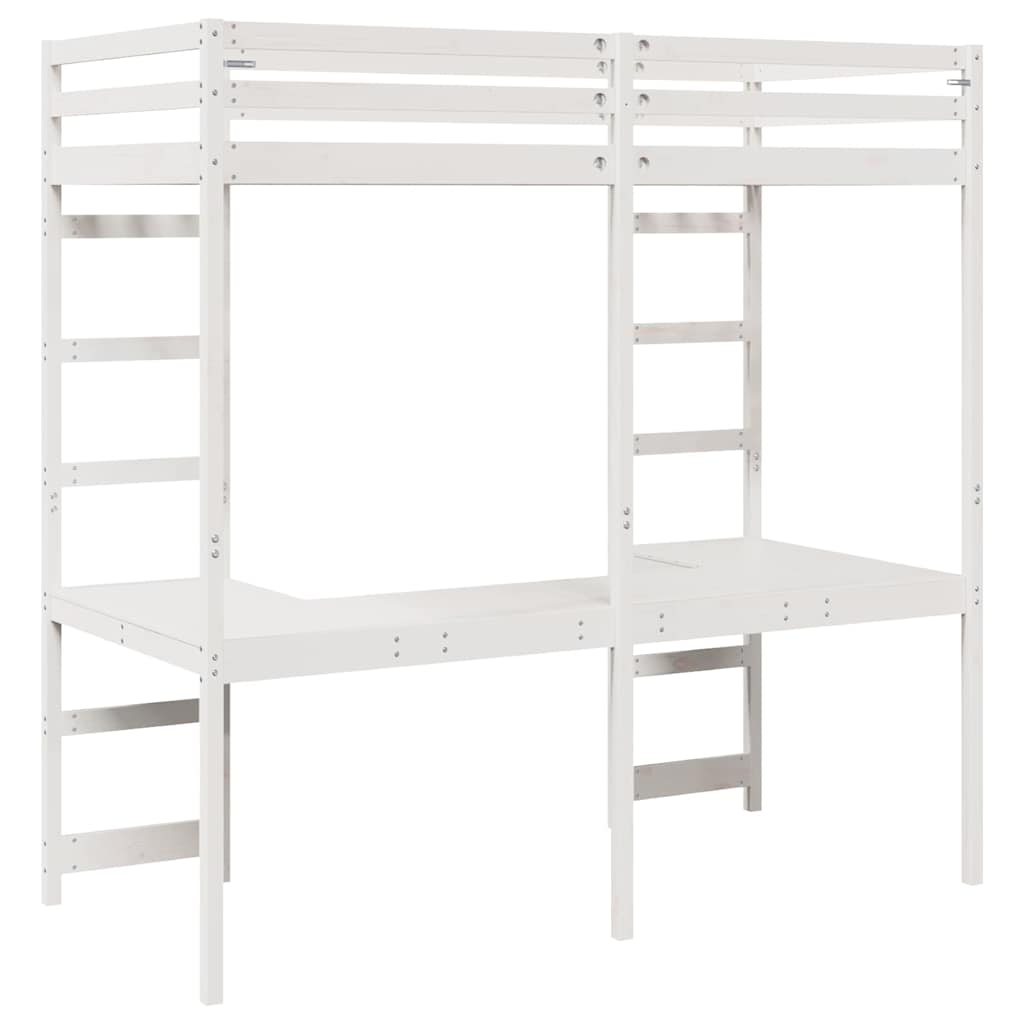 vidaXL Σκελετός κρεβατιού σοφίτας Λευκό 75 x 190 cm