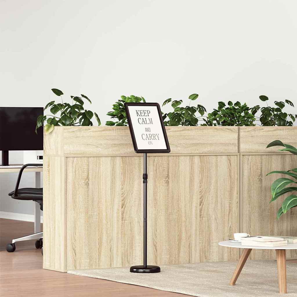 vidaXL Εκθεσιακές Οθόνες Μαύρο 30 x 25 x 128 εκ Αλουμίνιο
