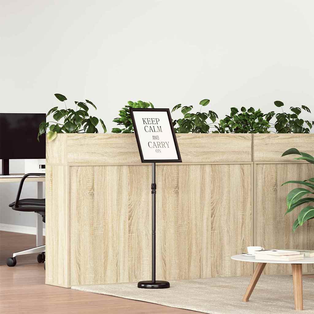 vidaXL Εκθεσιακές Οθόνες Μαύρο 30 x 25 x 128 εκ Αλουμίνιο