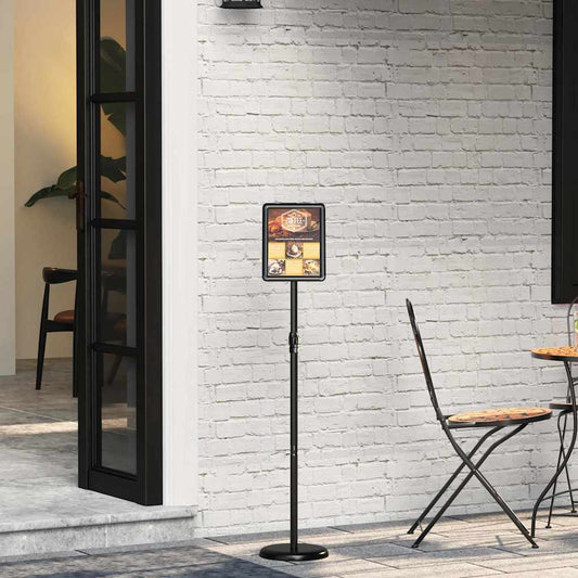 vidaXL Εκθεσιακές Οθόνες Μαύρο 25 x 25 x 125 εκ Αλουμίνιο