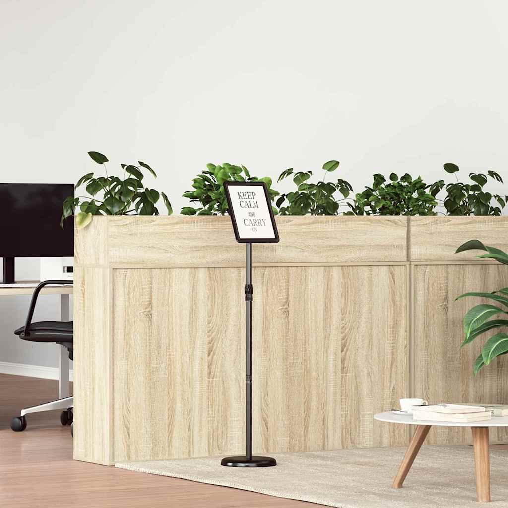 vidaXL Εκθεσιακές Οθόνες Μαύρο 25 x 25 x 125 εκ Αλουμίνιο