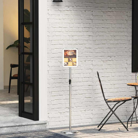 vidaXL Εκθεσιακές Οθόνες Ασημί 25 x 25 x 125 εκ Αλουμίνιο