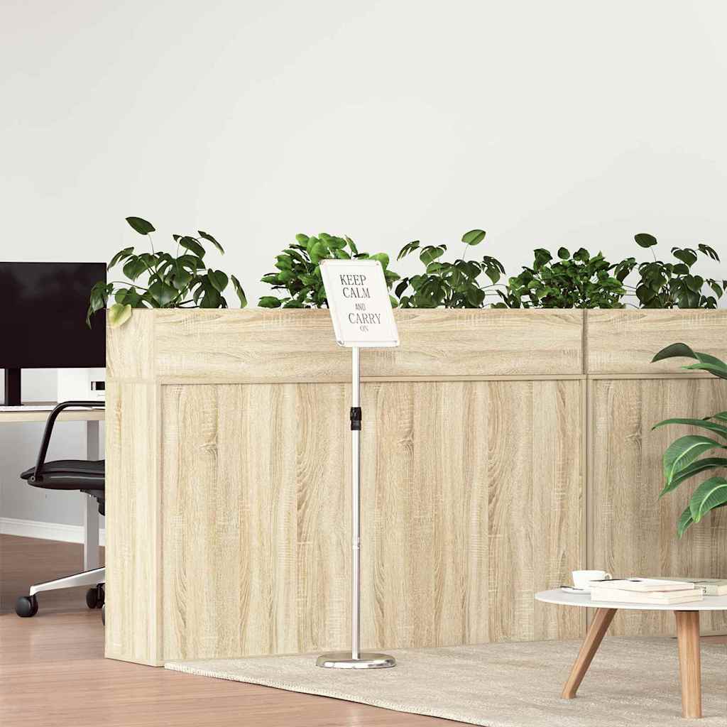 vidaXL Εκθεσιακές Οθόνες Ασημί 25 x 25 x 125 εκ Αλουμίνιο