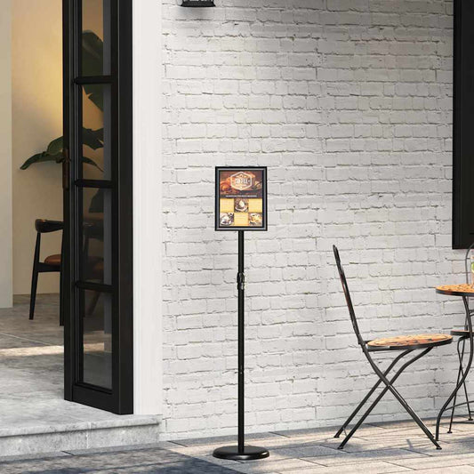 vidaXL Εκθεσιακές Οθόνες Μαύρο 25 x 25 x 125 εκ Αλουμίνιο