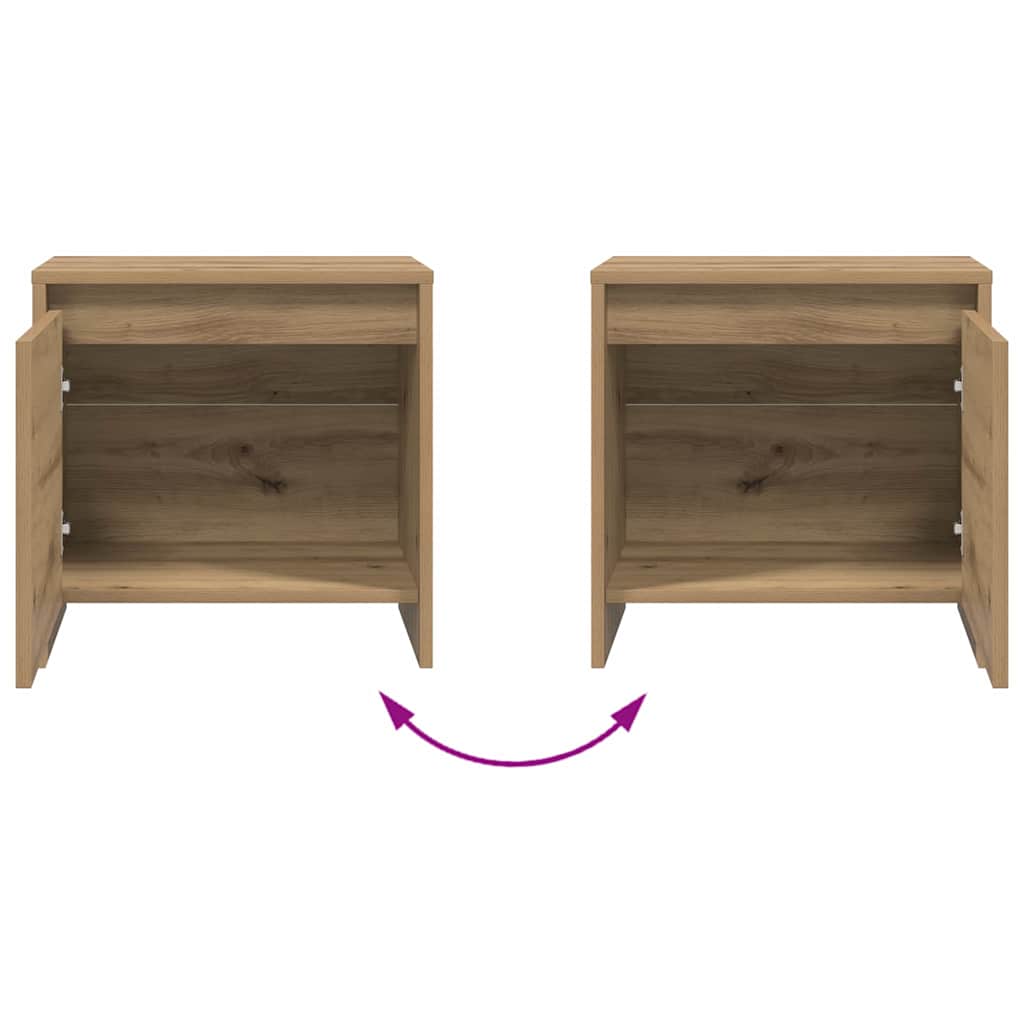 vidaXL Κομοδίνο Καρυδιά Χειροποίητης Εργασίας 45 x 34 x 44,5 εκ