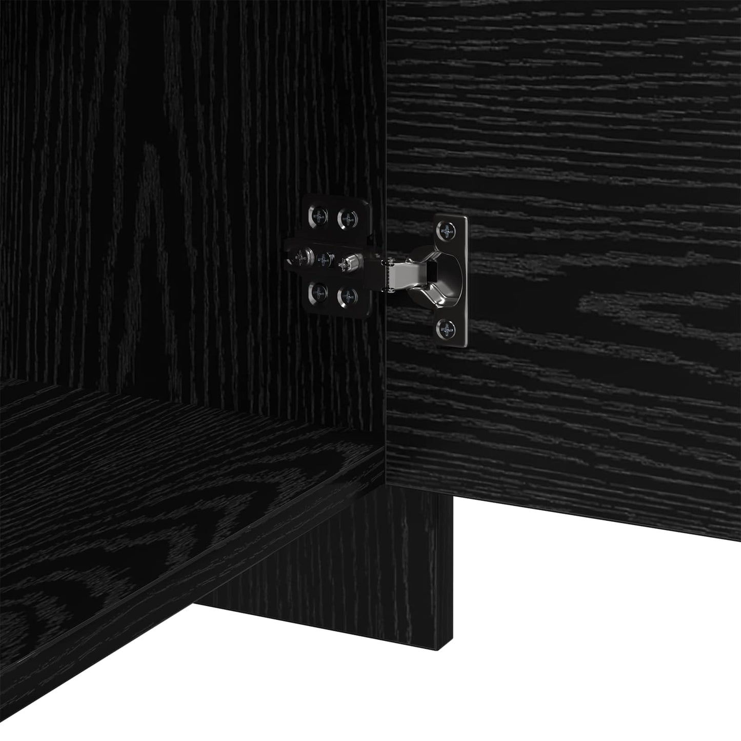 vidaXL Κομοδίνο Μαύρη Οξυά 45 x 34 x 44,5 εκ Επεξεργασμένο Ξύλο