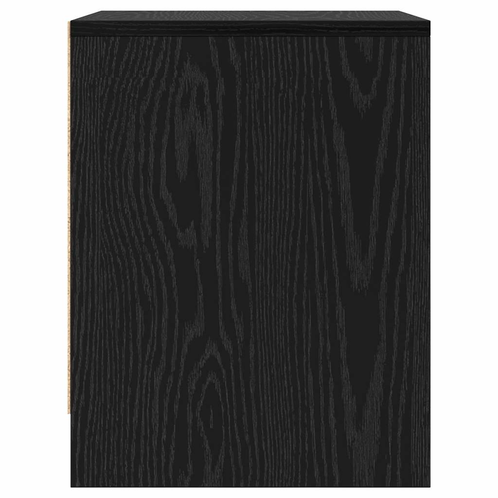 vidaXL Κομοδίνο Μαύρη Οξυά 45 x 34 x 44,5 εκ Επεξεργασμένο ξύλο