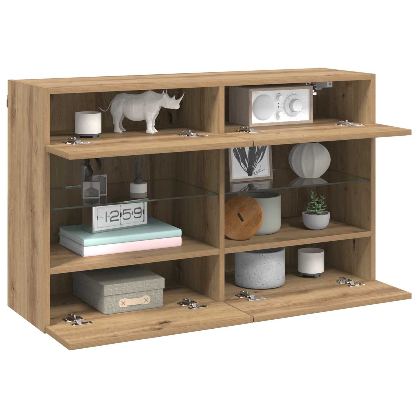 vidaXL Ντουλάπι Τηλεόρασης Τοίχου 98,5 x 30 x 60,5 εκ Artisan Oak