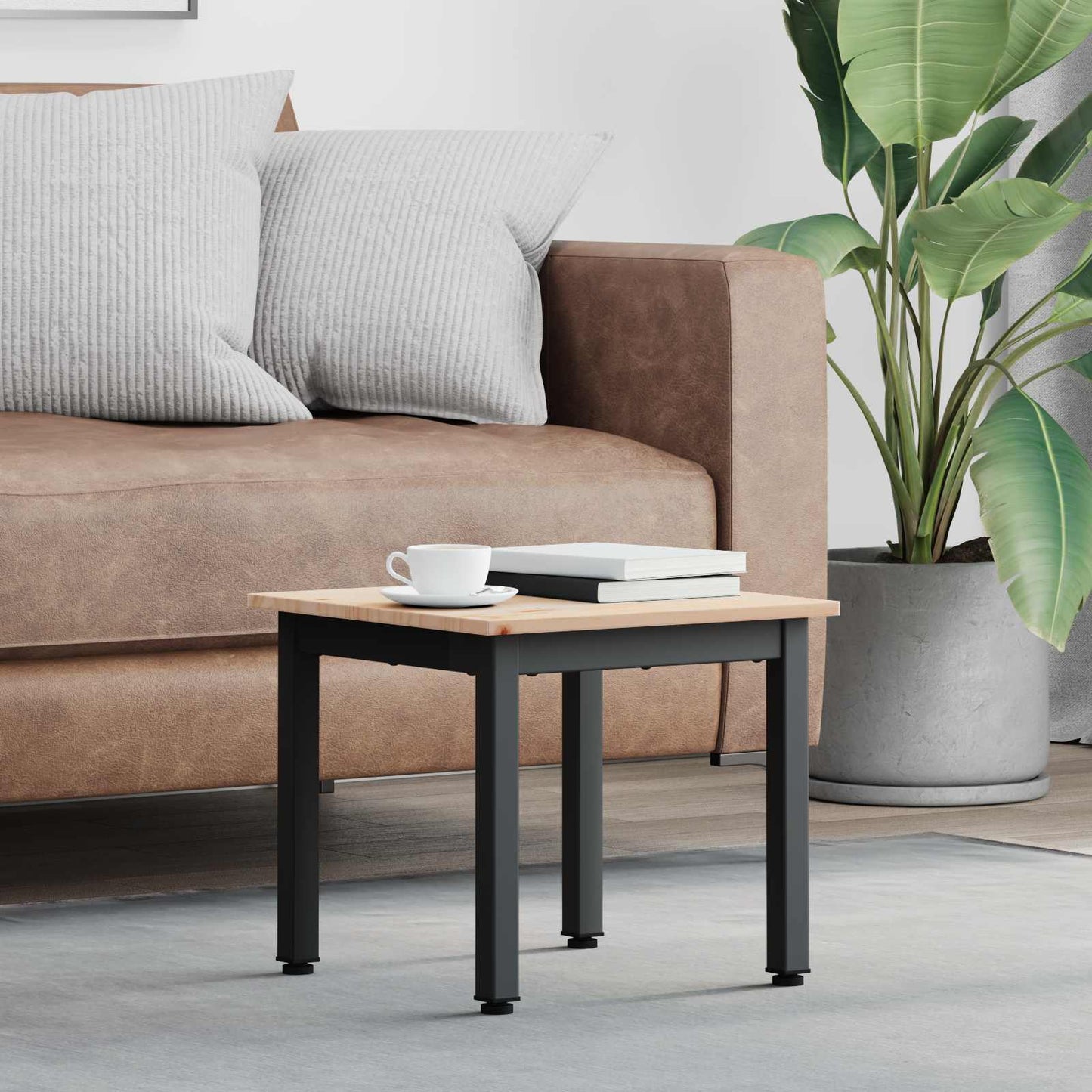 vidaXL Τραπεζάκι σαλονιού Φυσικό 40 x 40 x 36 cm Στερεά ξυλεία πεύκου