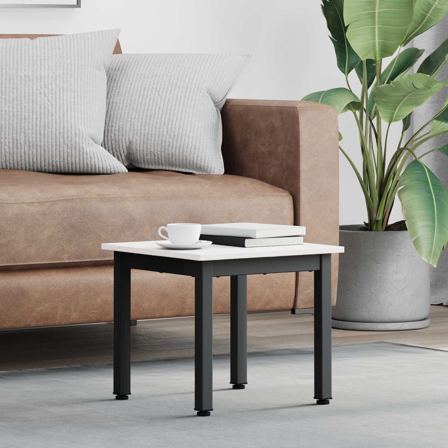 vidaXL Τραπεζάκι σαλονιού Λευκό 40 x 40 x 36 cm Στερεά ξυλεία πεύκου