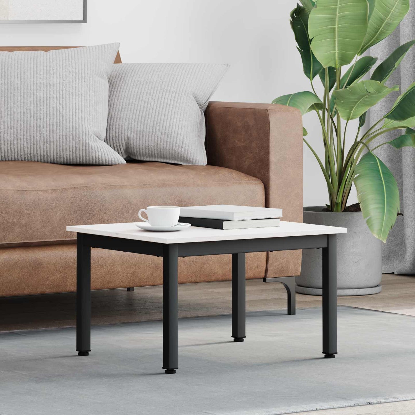 vidaXL Τραπεζάκι σαλονιού Λευκό 60 x 50 x 36 εκ Στερεά ξυλεία πεύκου