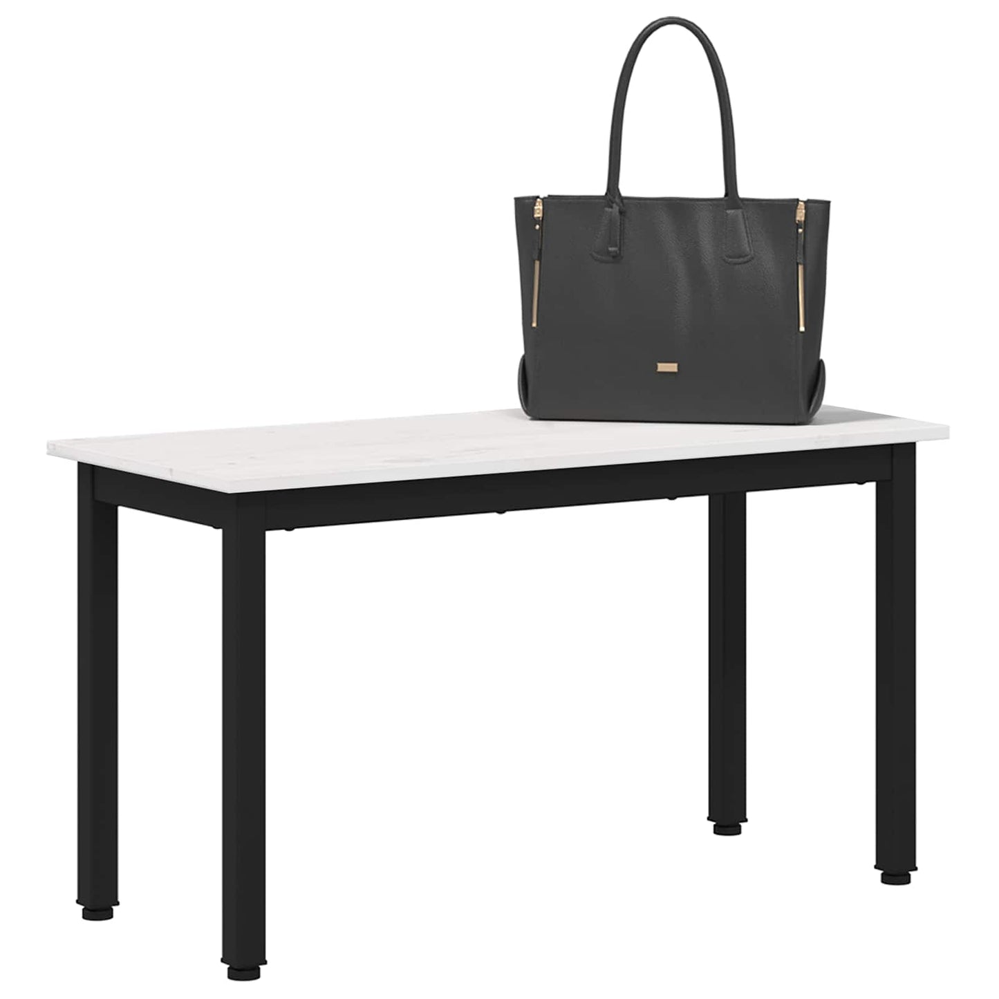 vidaXL παγκάκι Λευκό 80 x 35 x 45 cm Στερεά ξυλεία πεύκου