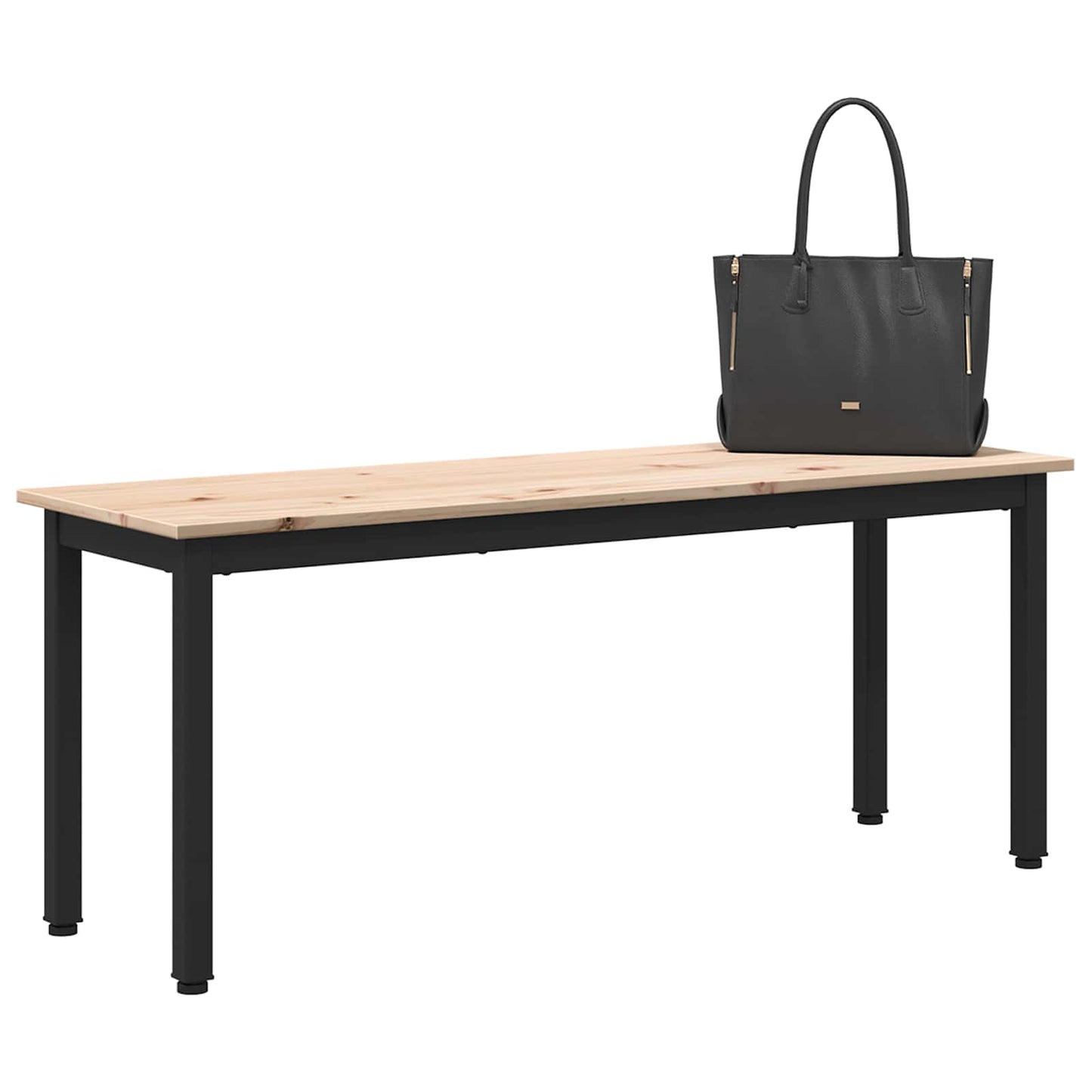 vidaXL παγκάκι Φυσικό 110 x 35 x 45 cm Στερεά ξυλεία πεύκου