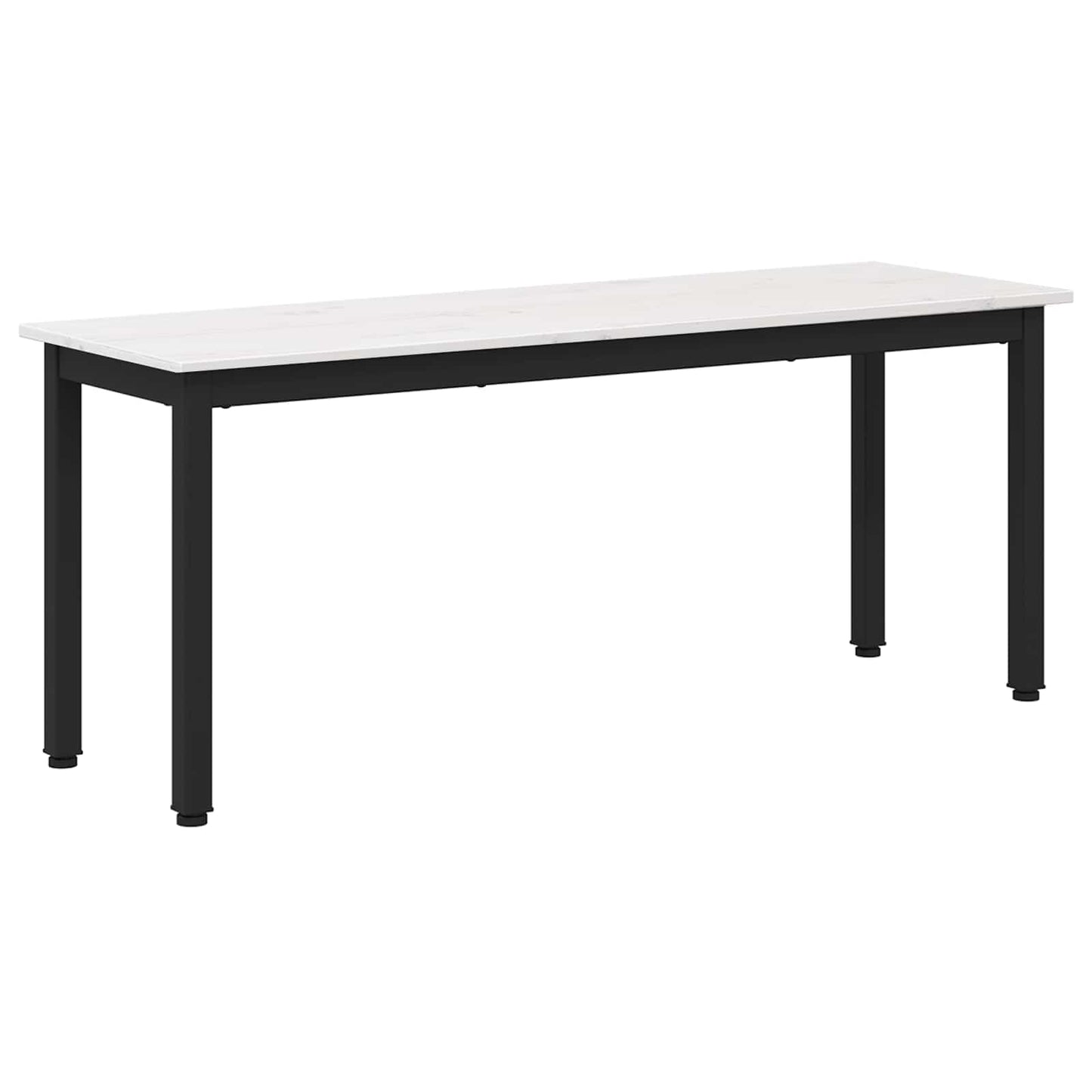 vidaXL παγκάκι Λευκό 110 x 35 x 45 cm Στερεά ξυλεία πεύκου