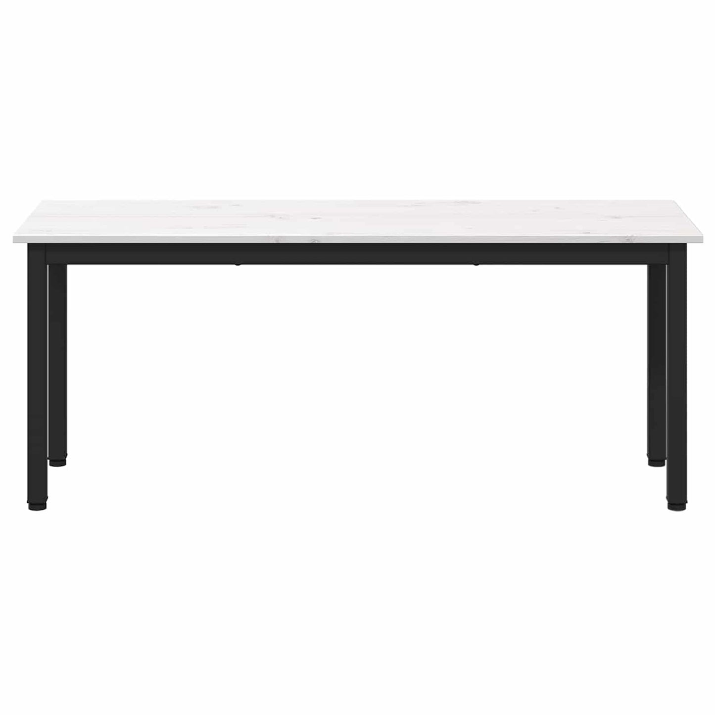 vidaXL παγκάκι Λευκό 110 x 35 x 45 cm Στερεά ξυλεία πεύκου