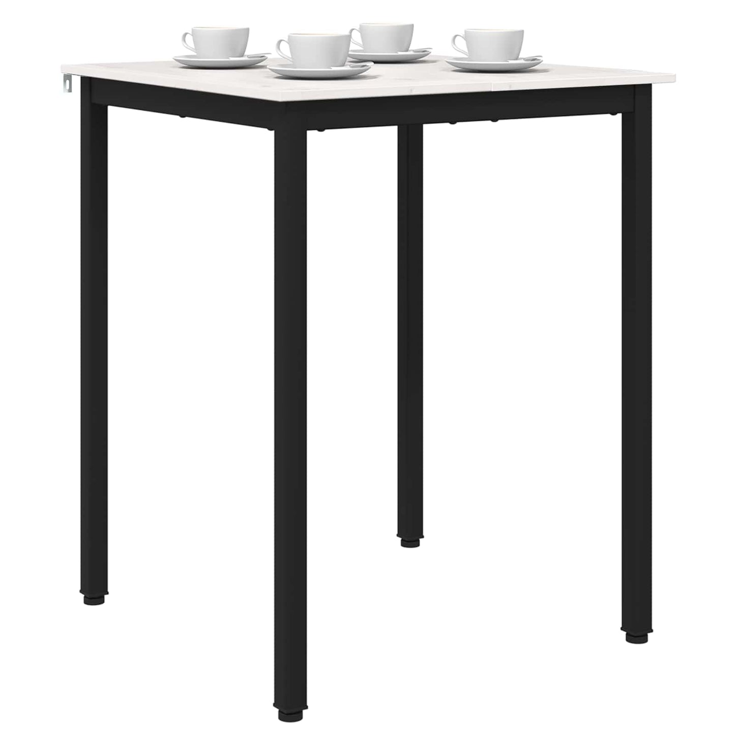 vidaXL Τραπεζαρία Λευκό 60 x 60 x 75 cm Στερεά ξυλεία πεύκου