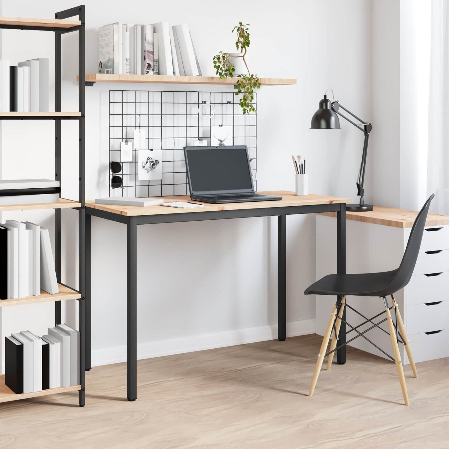 vidaXL Τραπεζαρία Φυσικό 110 x 55 x 75 cm Στερεά ξυλεία πεύκου