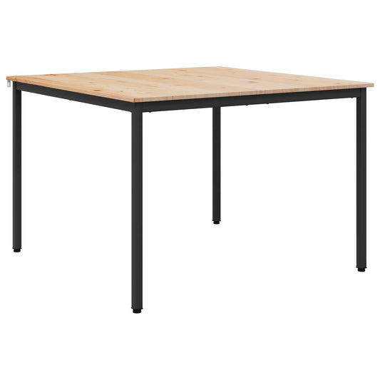 vidaXL Τραπεζαρία Φυσικό 110 x 110 x 75 cm Στερεά ξυλεία πεύκου