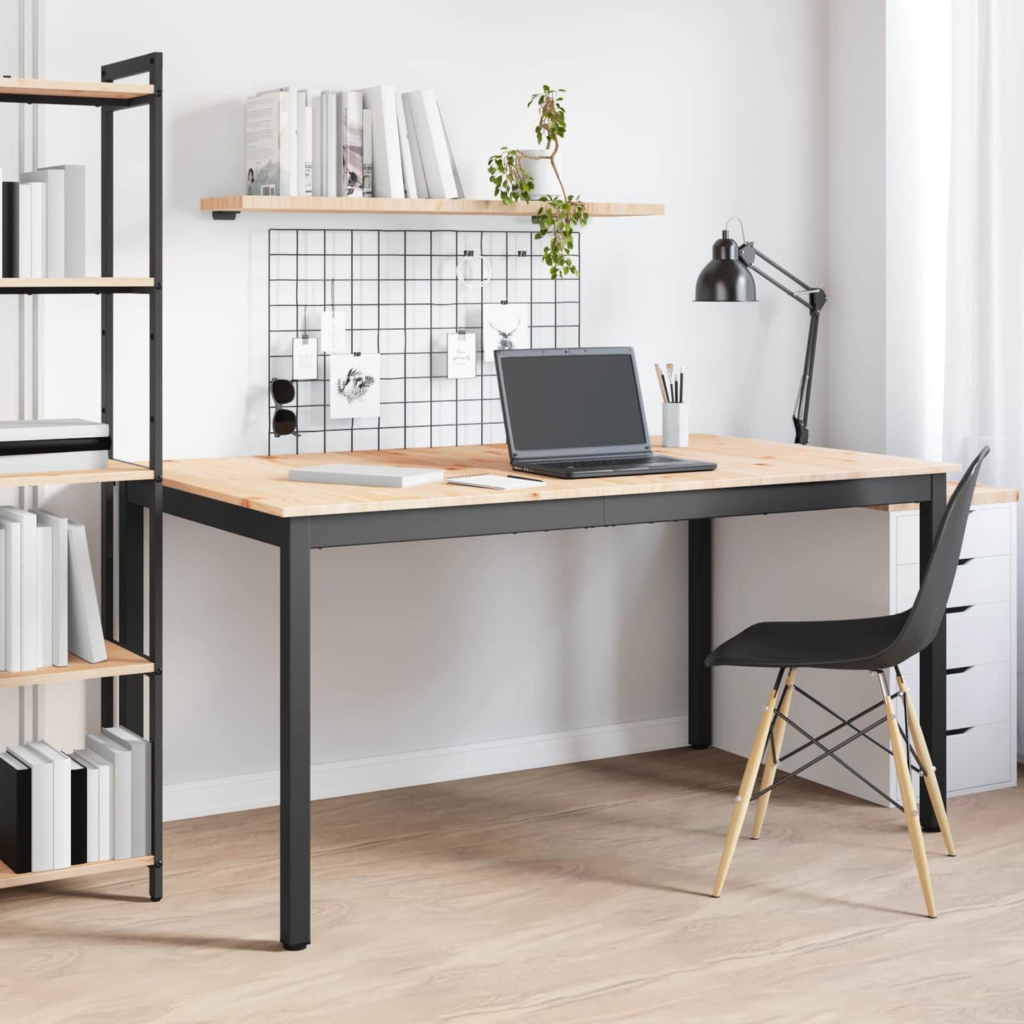 vidaXL Τραπεζαρία Φυσικό 150 x 90 x 75 cm Στερεά ξυλεία πεύκου