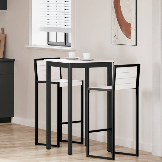 vidaXL Τραπέζι μπαρ Λευκό 60 x 60 x 105 cm Στερεά ξυλεία πεύκου