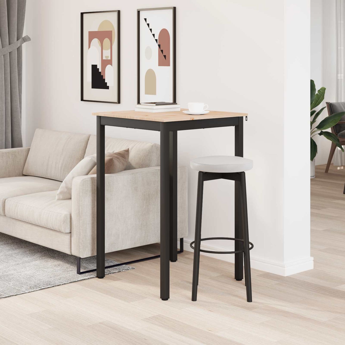 vidaXL Τραπέζι μπαρ Φυσικό 110 x 55 x 105 εκ. Στερεά ξυλεία πεύκου
