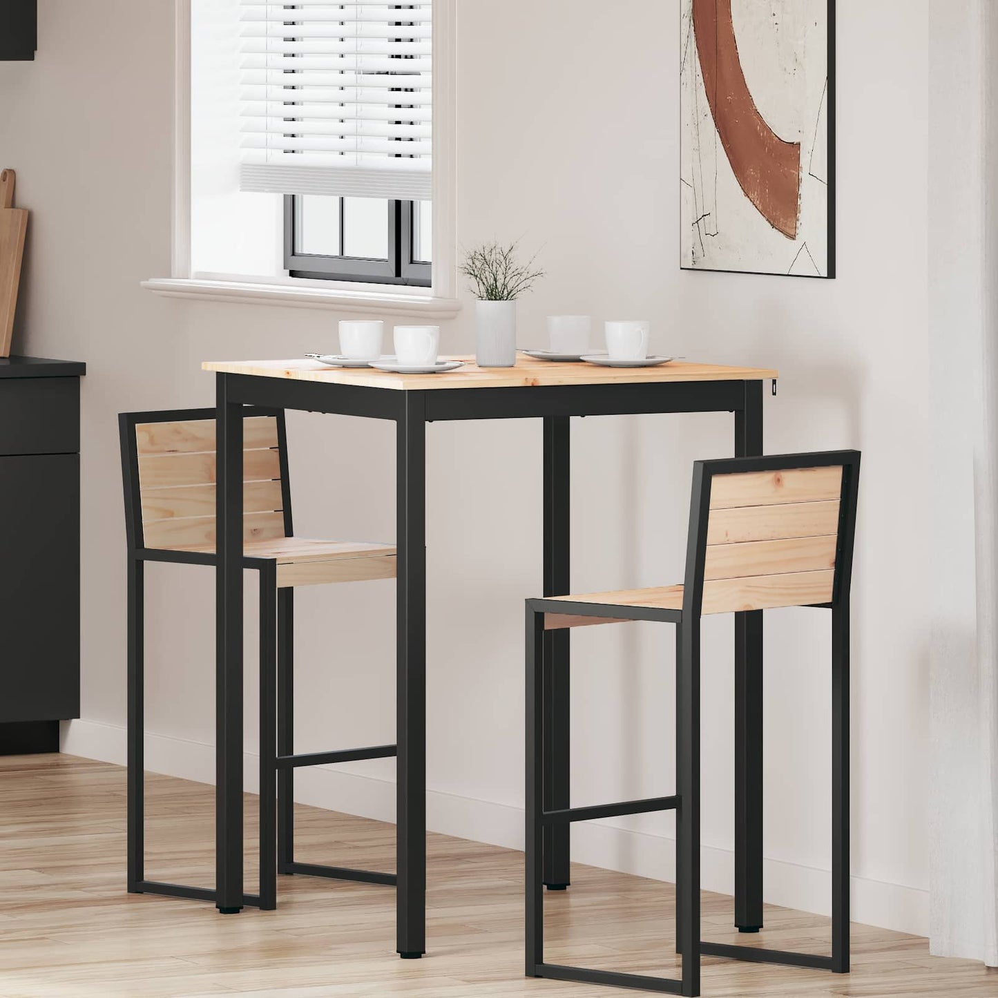 vidaXL Τραπέζι μπαρ Φυσικό 110 x 55 x 105 εκ. Στερεά ξυλεία πεύκου