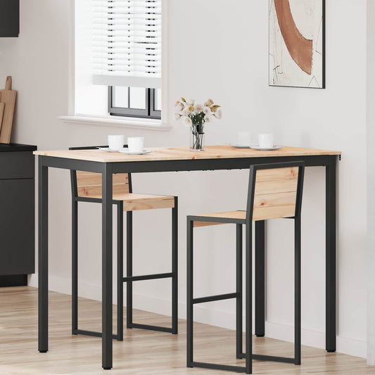 vidaXL Τραπέζι μπαρ Φυσικό 110 x 55 x 105 εκ. Στερεά ξυλεία πεύκου
