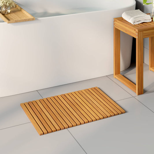 vidaXL Πατάκι μπάνιου Καφέ 60 x 40 cm Στερεό Ξύλο Ακακίας