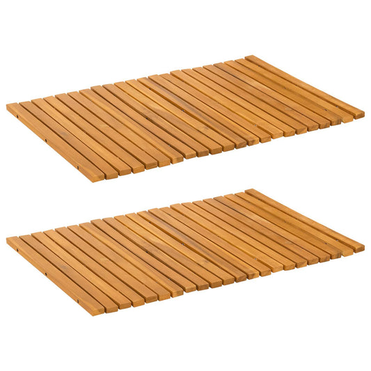 vidaXL Πατάκι μπάνιου Καφέ 60 x 40 cm Στερεό Ξύλο Ακακίας