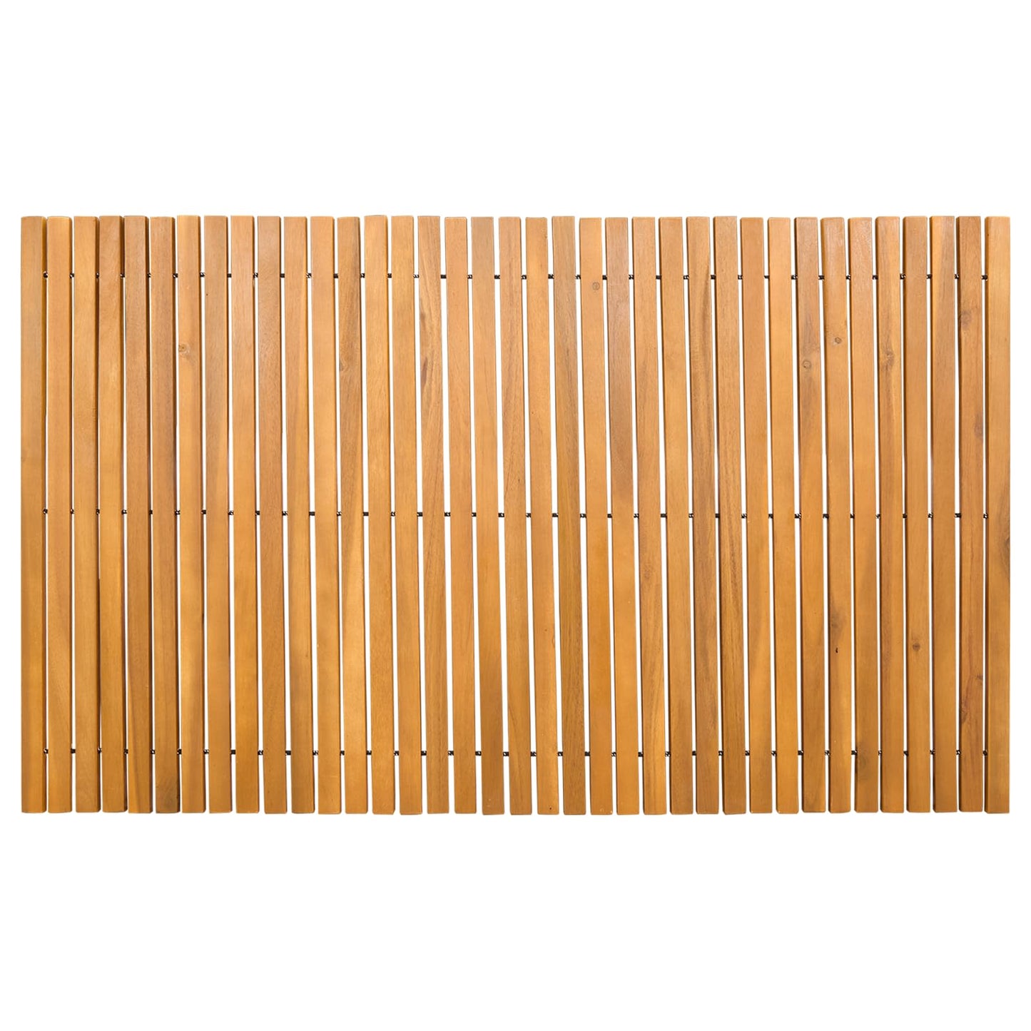 vidaXL Πατάκι μπάνιου Καφέ 100 x 60 cm Στερεό Ξύλο Ακακίας