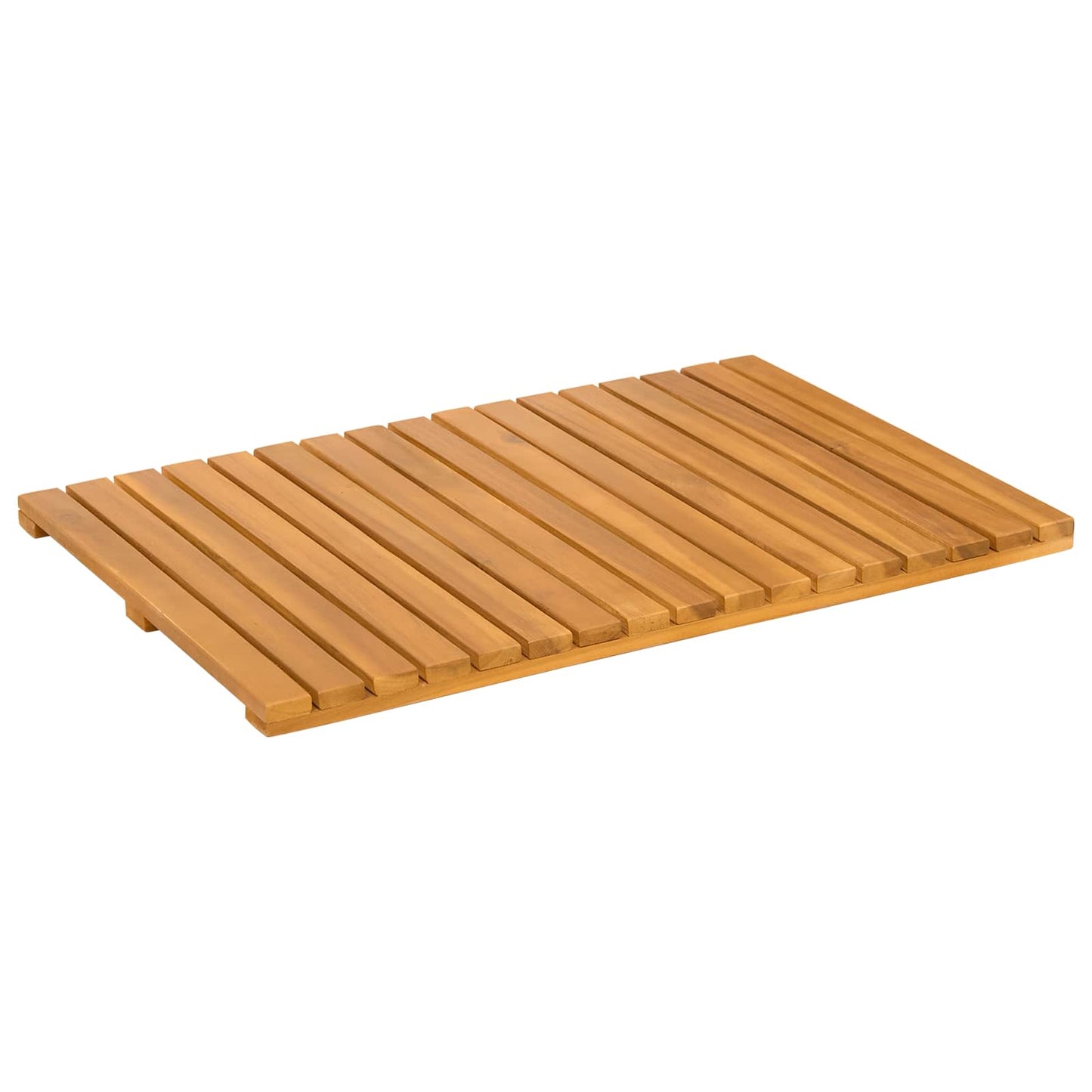 vidaXL Πατάκι μπάνιου Μονόχρωμο Καφέ 60 x 40 cm Στερεό Ξύλο Ακακίας