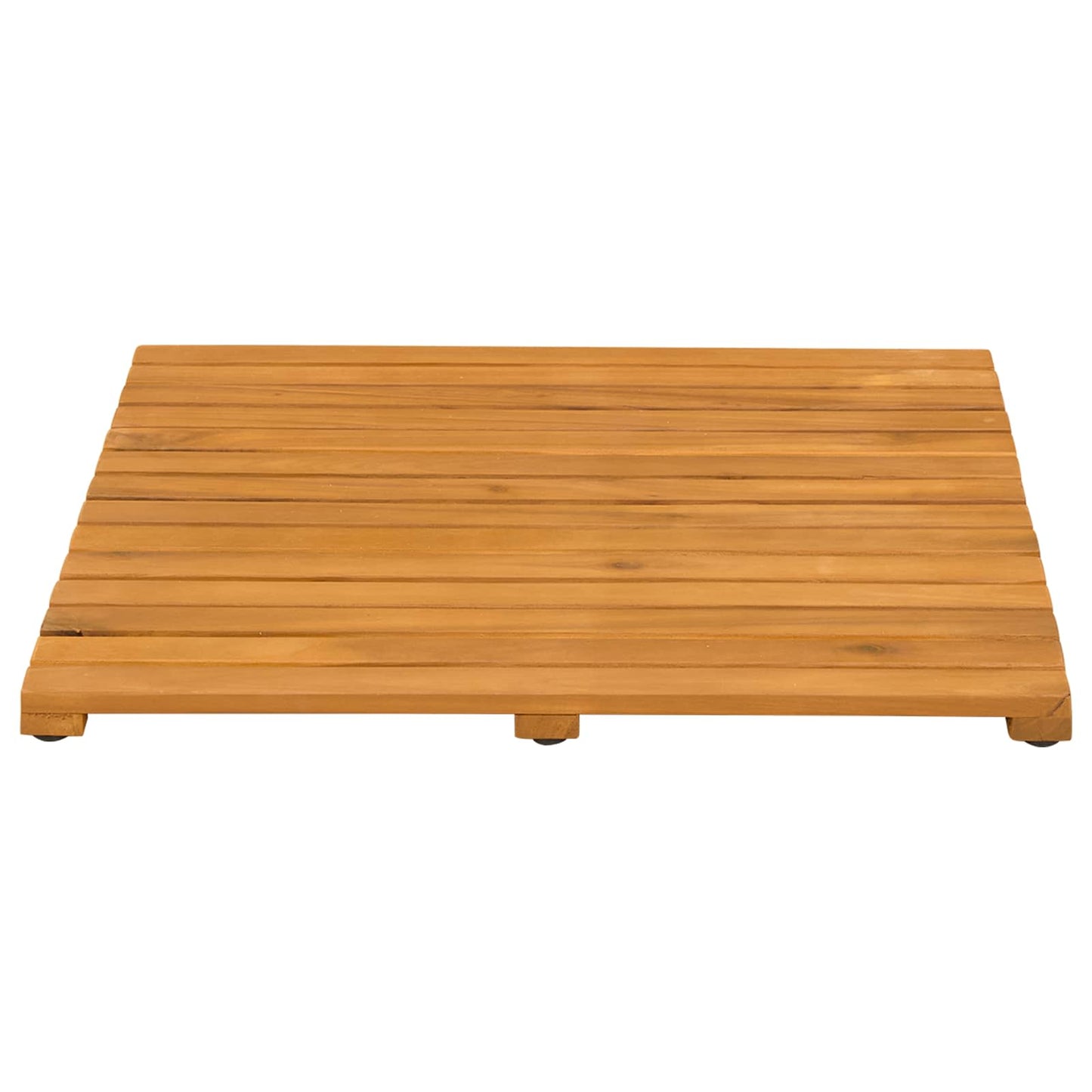 vidaXL Πατάκι μπάνιου Μονόχρωμο Καφέ 50 x 50 cm Στερεό Ξύλο Ακακίας