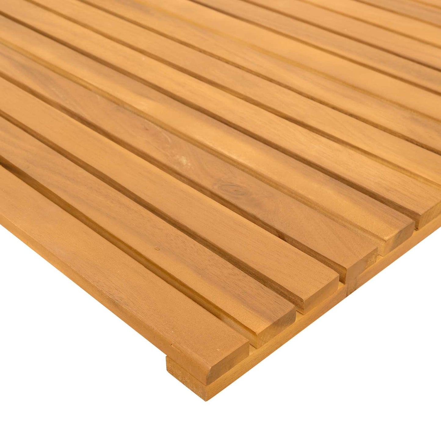 vidaXL Πατάκι μπάνιου Μονόχρωμο Καφέ 100 x 55 cm Στερεό Ξύλο Ακακίας