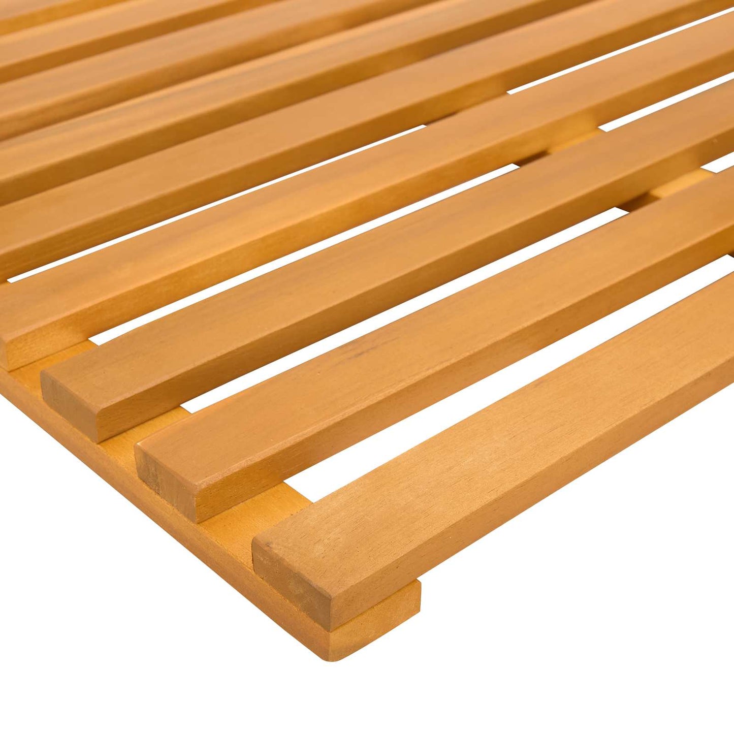 vidaXL Πατάκι μπάνιου Καφέ 56 x 37 x 2,5 εκ Στερεό Ξύλο Ακακίας