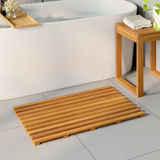 vidaXL Πατάκι μπάνιου Καφέ 80 x 48 x 2,5 εκ Στερεό Ξύλο Ακακίας