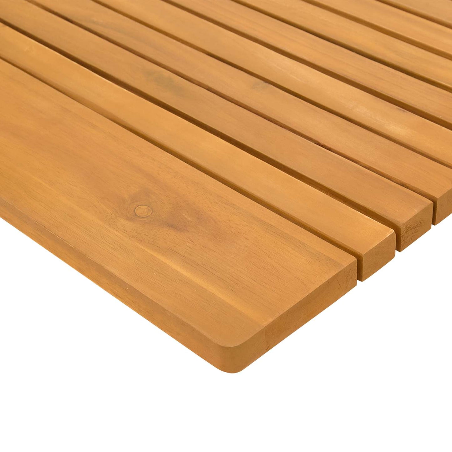 vidaXL Πατάκι μπάνιου Μονόχρωμο Καφέ 100 x 55 cm Στερεό Ξύλο Ακακίας
