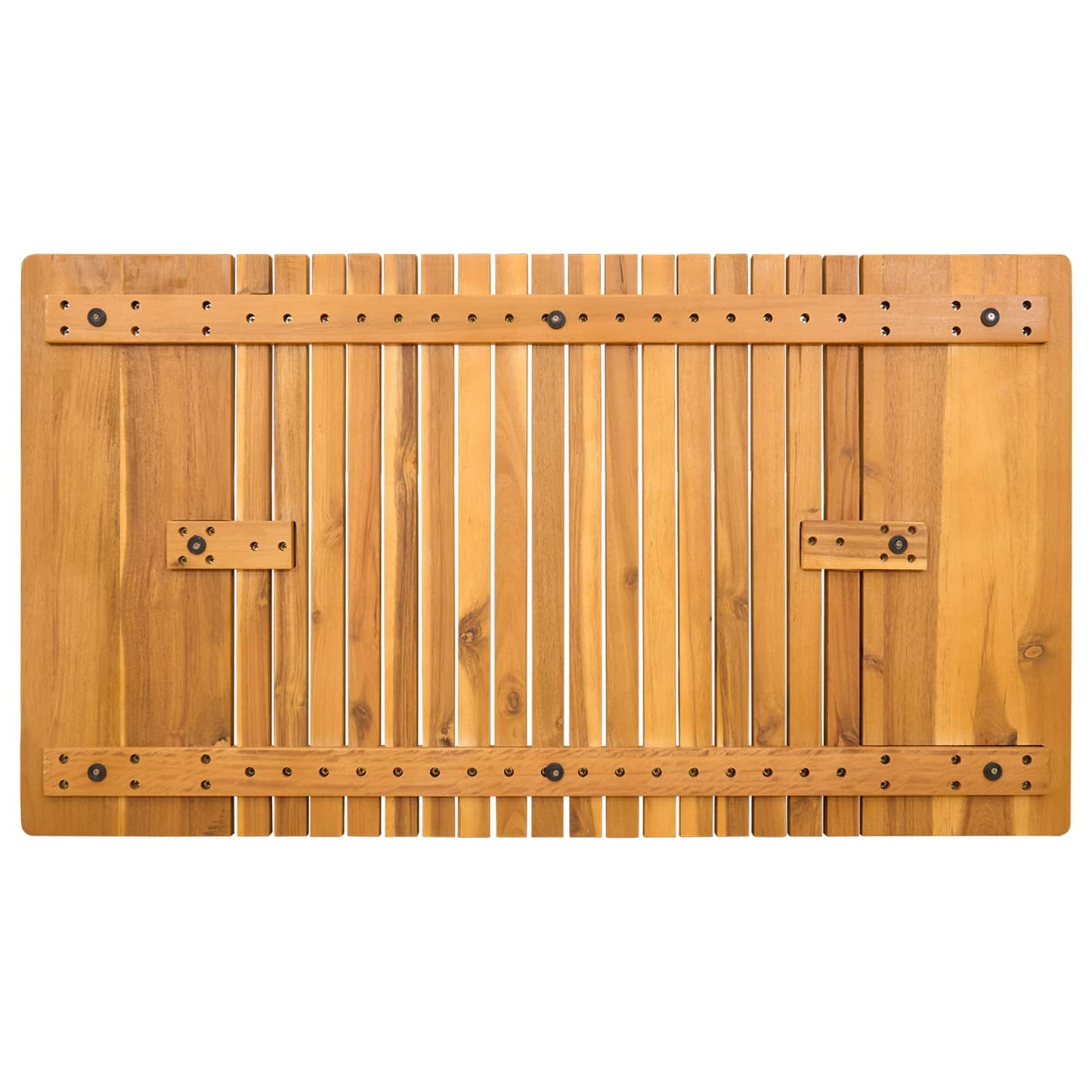 vidaXL Πατάκι μπάνιου Μονόχρωμο Καφέ 100 x 55 cm Στερεό Ξύλο Ακακίας