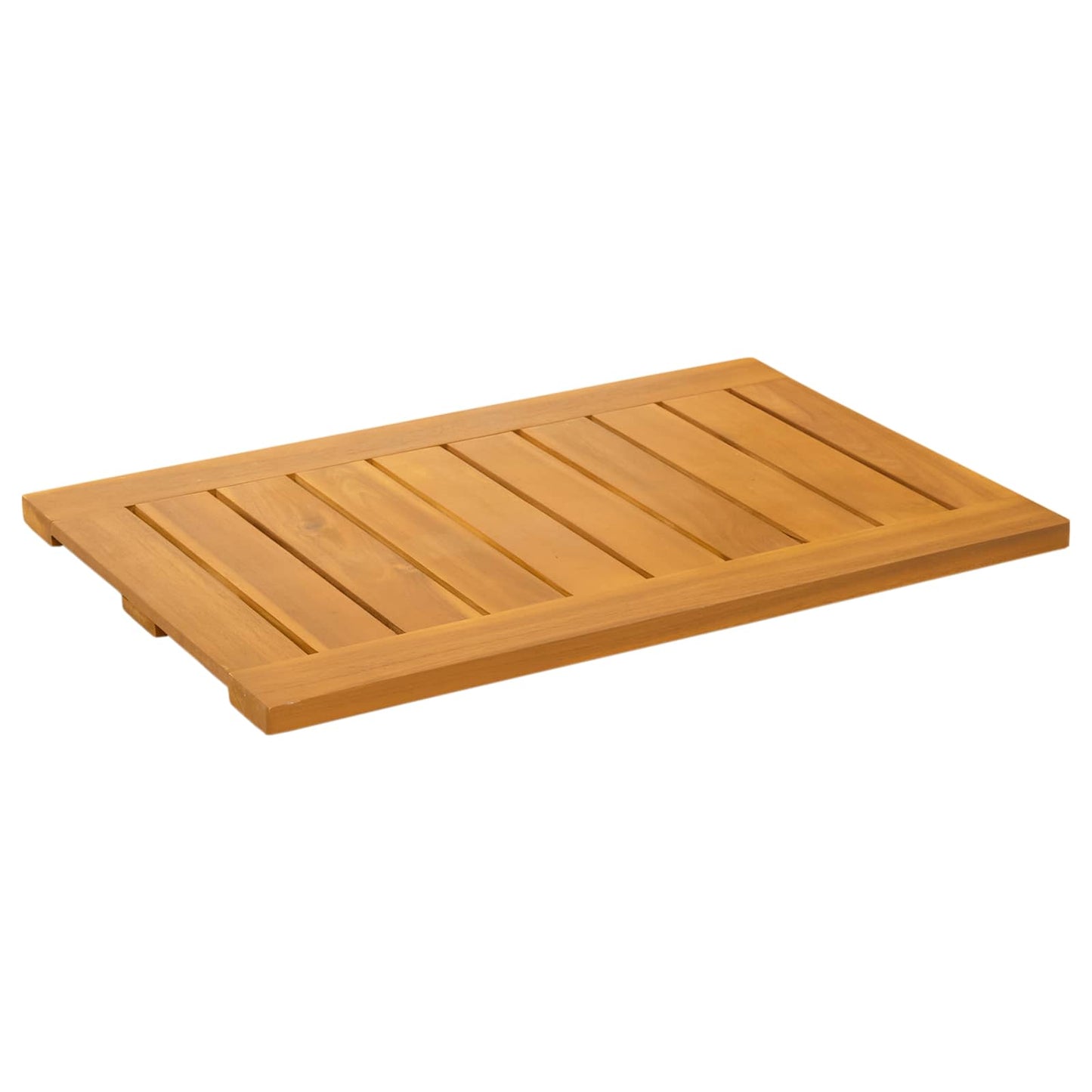 vidaXL Πατάκι μπάνιου Μονόχρωμο Καφέ 60 x 40 cm Στερεό Ξύλο Ακακίας