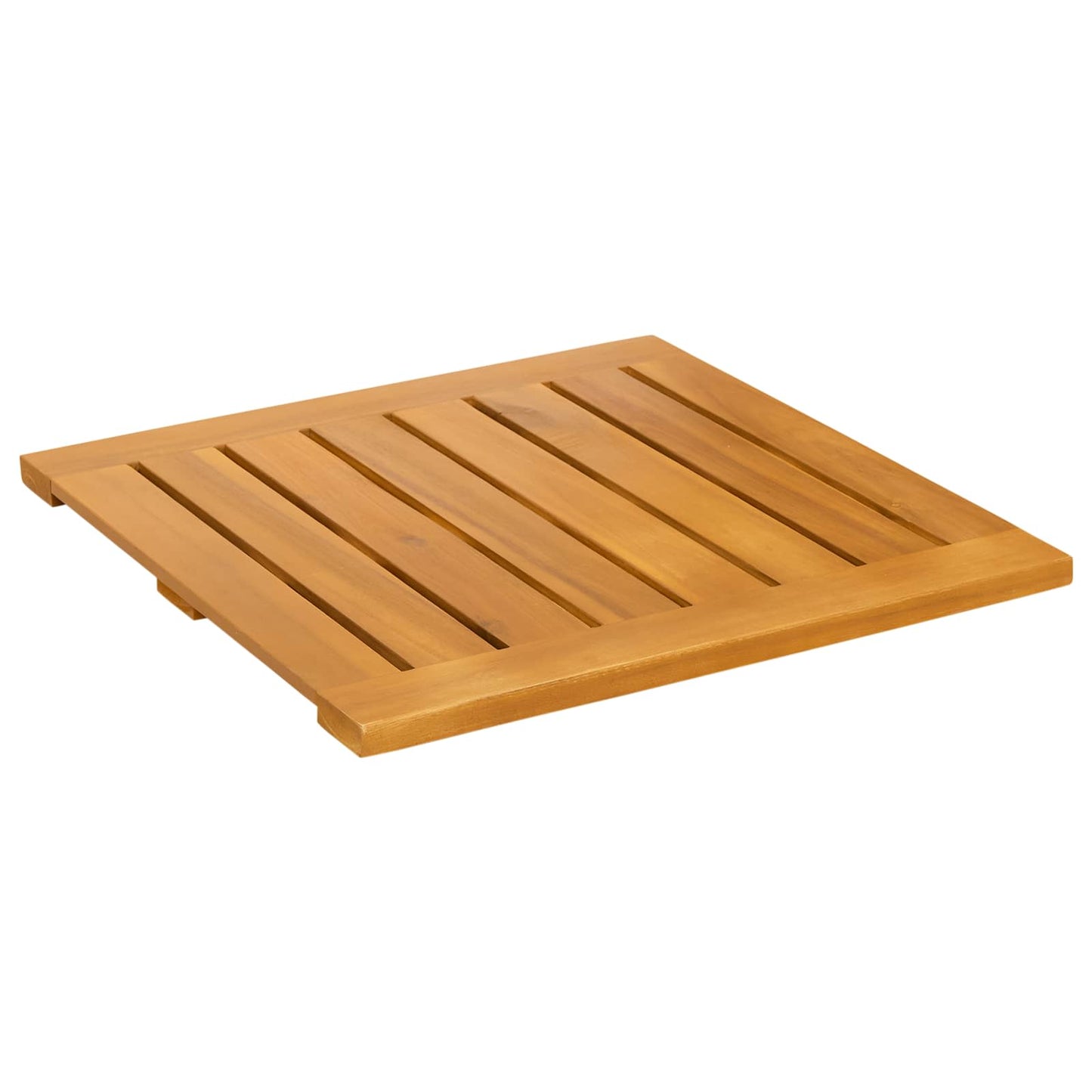 vidaXL Πατάκι μπάνιου Μονόχρωμο Καφέ 50 x 50 cm Στερεό Ξύλο Ακακίας