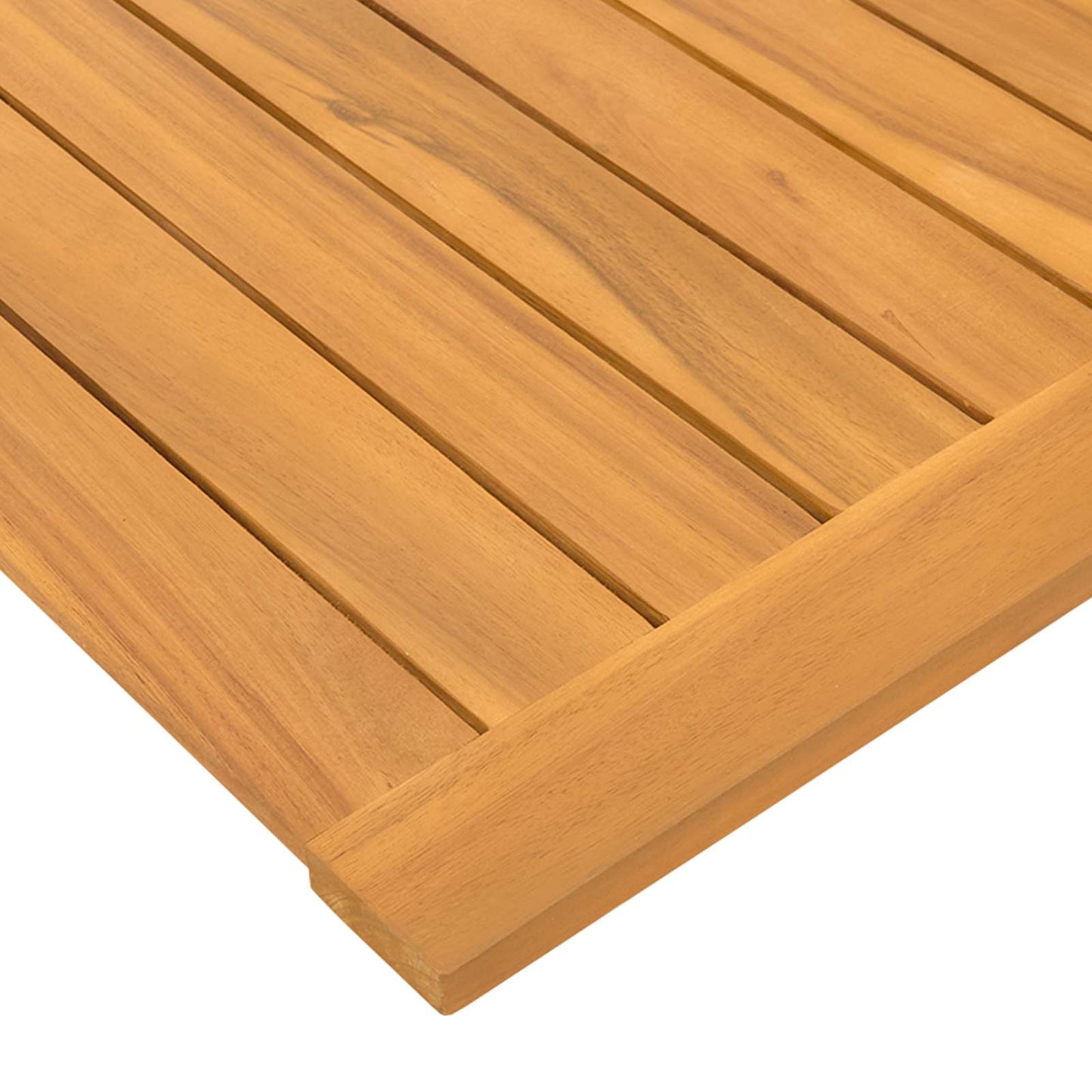 vidaXL Πατάκι μπάνιου Μονόχρωμο Καφέ 80 x 50 cm Στερεό Ξύλο Ακακίας