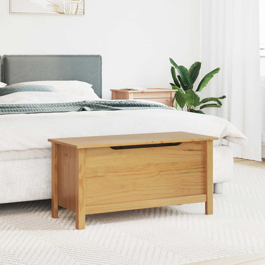 vidaXL Κουτί αποθήκευσης Μέλι Καφέ 90 x 40 x 45 cm Στερεό ξύλο πεύκου