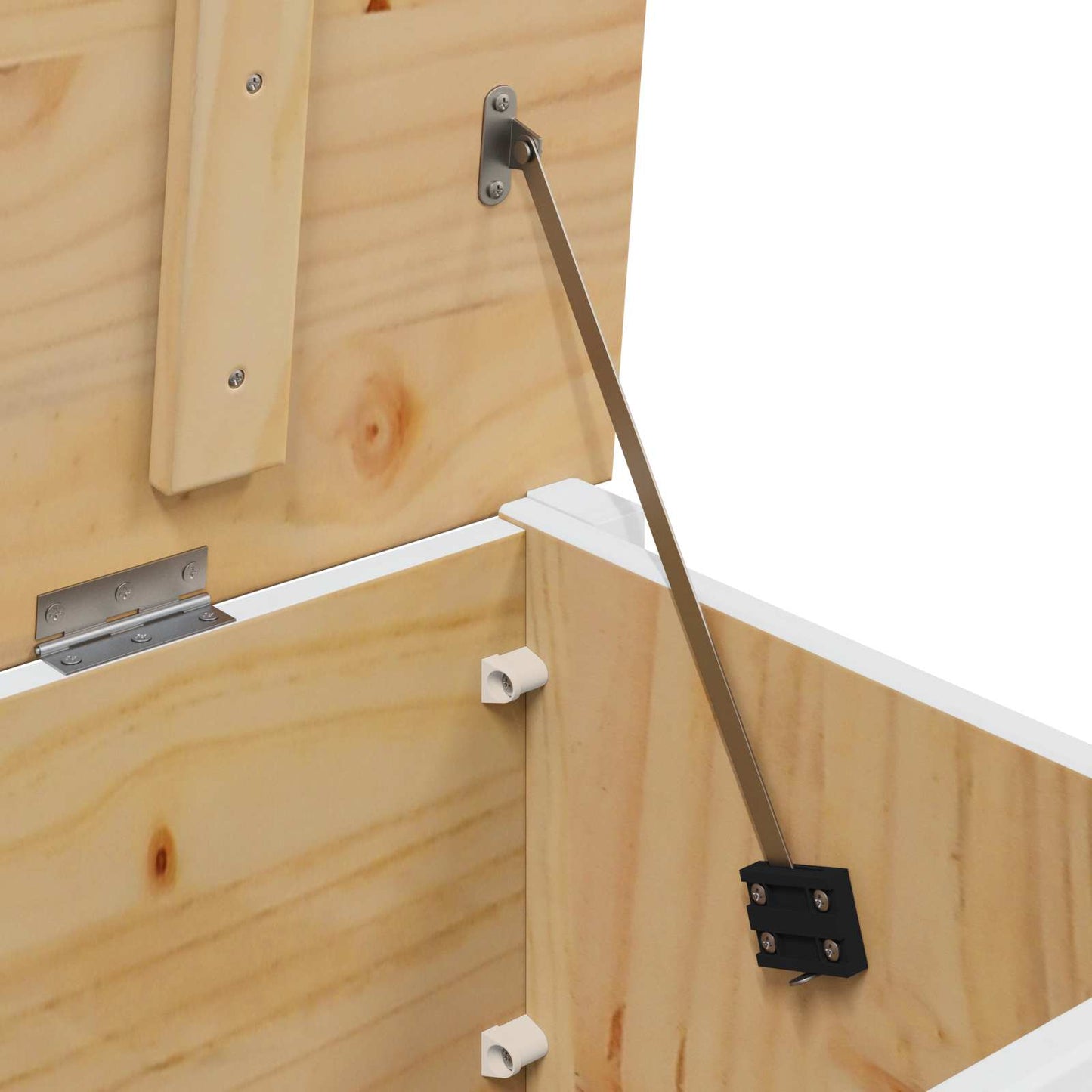 vidaXL Κουτί αποθήκευσης Λευκό και καστανό μέλι 90 x 40 x 45 cm