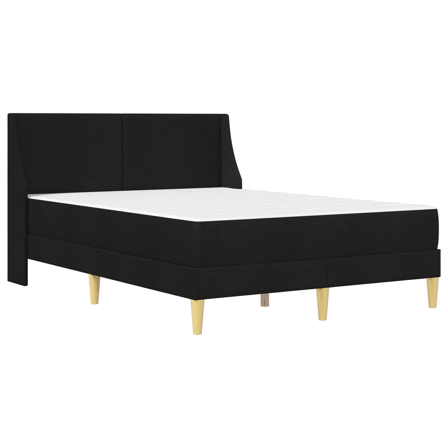 vidaXL Σκελετός κρεβατιού με στρώμα Μαύρο 160 x 200 cm Πολυεστέρας